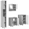 vidaXL Vannas istabas mēbeļu komplekts ar durvīm 4 pcs Pelēks Sonoma