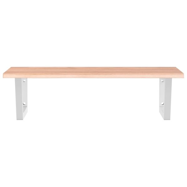 vidaXL izlietnes plaukts, stiprināms pie sienas, tērauds, ozola koks