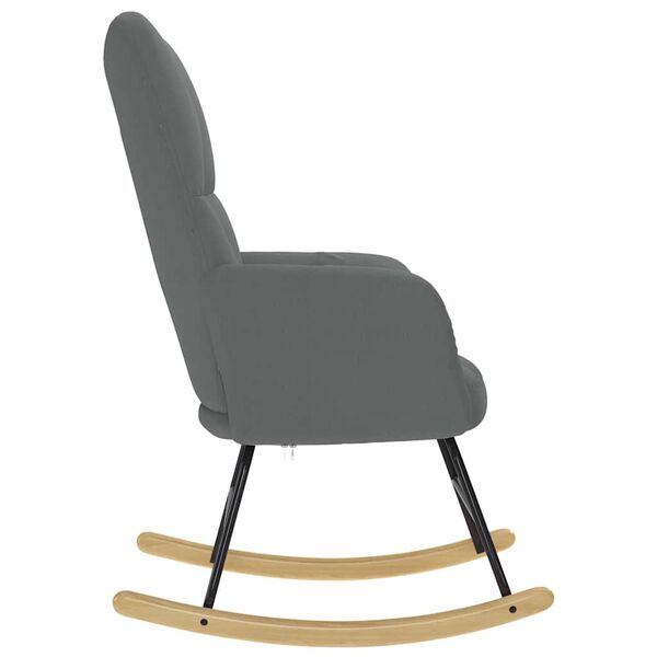 vidaXL &scaron;ūpuļkrēsls, tum&scaron;i pelēks audums