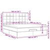 vidaXL Osmaņu gultas rāmis ar matrača tum&scaron;i pelēks 160x200 cm audums
