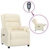 vidaXL elektrisks masāžas krēsls, krēmkrāsas mākslīgā āda