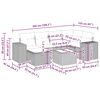 vidaXL 7-daļīgs dārza dīvāna komplekts, matrači, bē&scaron;a PE rotangpalma