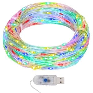 vidaXL LED lampiņu virtene, 40 m, 400 krāsainas LED, 8 funkcijas