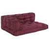 vidaXL Pallet dīvāna spilvens 3 pcs Sarkans 120 x 80 x 38 cm Audums