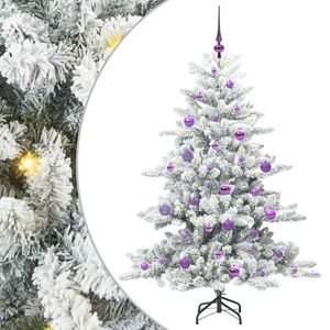 vidaXL Mākslīgā Saliekamā Ziemassvētku Egle su 150 LED Balts 150 cm