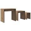 vidaXL Kafijas galdiņ&scaron; 3 pcs Artisānā ozols 60 x 35 x 56 cm