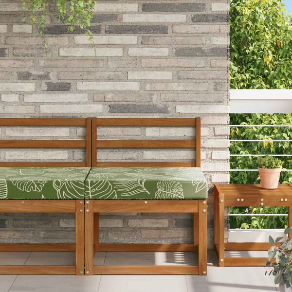 vidaXL Āra dīvāna spilvens Lapu dizains 60 x 60 x 8 cm Poliesters