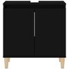 vidaXL izlietnes skapītis, 58x33x60 cm, inženierijas koks, melns