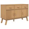 vidaXL kumode OLDEN, 114x43x73,5 cm, brūna, priedes masīvkoks