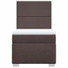 vidaXL atsperu gultas rāmis ar matraci, tum&scaron;i brūna, 80x200 cm, audums