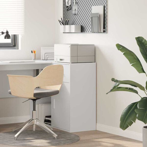 vidaXL Puse ar atvilktni Balts 38 x 34 x 75 cm