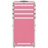 vidaXL kosmētikas koferis uz riteņiem, alumīnijs, rozā