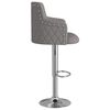 vidaXL bāra krēsli, 2 gab., tum&scaron;i pelēks audums