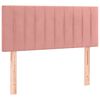vidaXL atsperu gulta ar matraci, LED, rozā samts, 120x200 cm