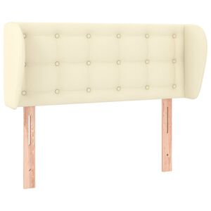 vidaXL galvgalis ar malām, 83x23x78/88 cm, krēmkrāsas mākslīgā āda