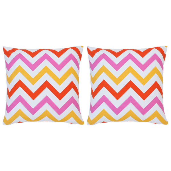 vidaXL spilveni, 2 gab., daudzkrāsaina apdruka, 40x40 cm, kokvilna