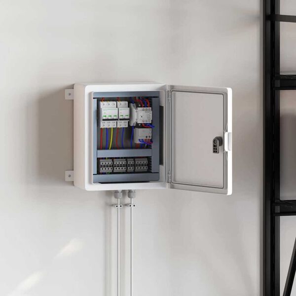 vidaXL Kontroles skapis Pelēka 47 x 20 x 60 cm ABS plastmasa