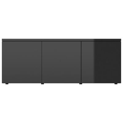 vidaXL TV skapītis, spīdīgi melns, 80x34x30 cm, skaidu plāksne