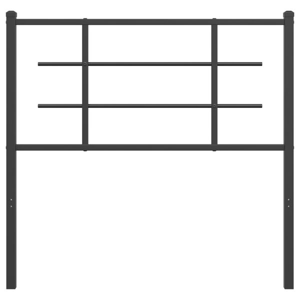 vidaXL gultas galvgalis, metāls, melns, 100 cm