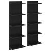 vidaXL Sienas plaukts 2 gab. Melns ozols 30 x 15 x 100 cm