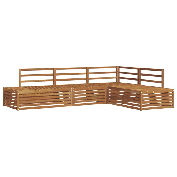 vidaXL Āra dīvānu komplekts 4 Gabals Dabiska Cietā akācijas koks