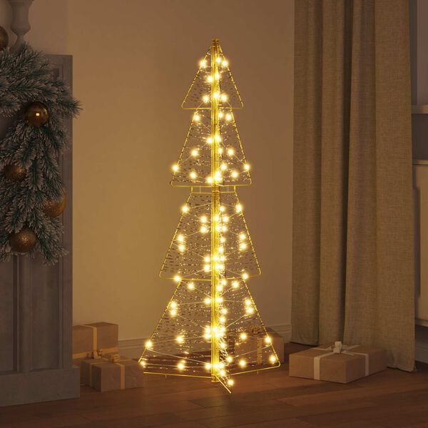 vidaXL Ziemassvētku eglīte su 100 LED Silti balts 120 cm PET