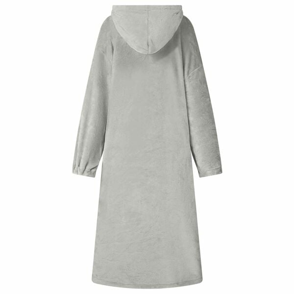 vidaXL Segas džemperis ar kapuci Pelēka s Flanelis