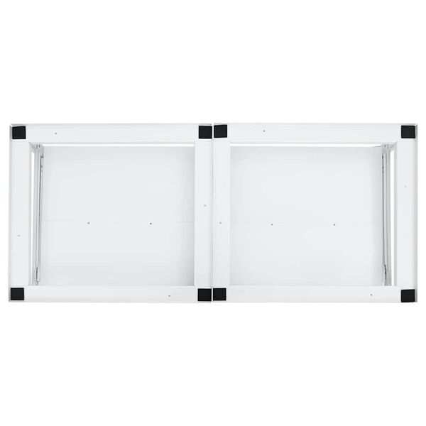 vidaXL veļasma&scaron;īnas statīvs ar izvelkamu plauktiem, balts