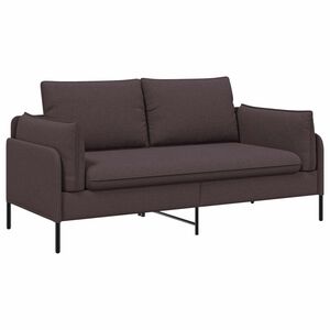 vidaXL 2-vietīgs dīvāns Tum&scaron;i brūna 188 x 81 x 89 cm Audums