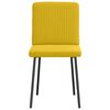 vidaXL virtuves krēsli, 6 gab., dzeltens samts