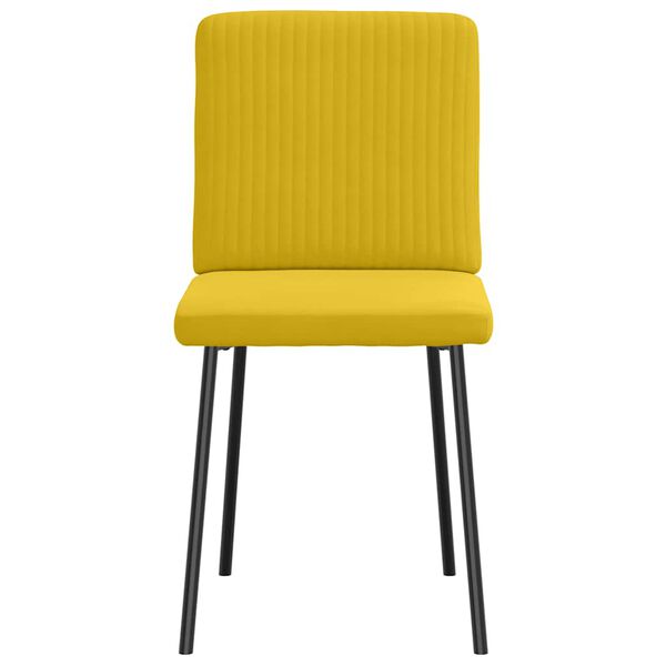 vidaXL virtuves krēsli, 6 gab., dzeltens samts