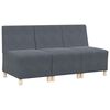 vidaXL Modulārais bezrku dīvāns 3 pcs Tum&scaron;i pelēks 55 x 74 x 82 cm