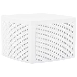 vidaXL galdiņ&scaron;, balts, 54x54x36,5 cm, plastmasa