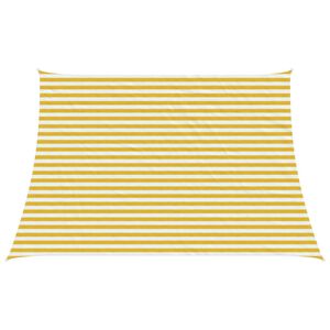vidaXL Saulessargs Dzeltena un balta 3 / 4 x 3 m HDPE