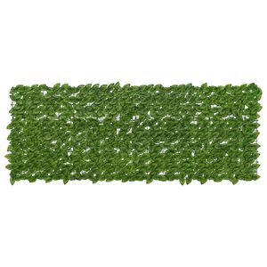 vidaXL Balkona ekrāns ar lapām Zaļ&scaron; un dzelten&scaron; 200 x 75 cm