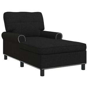 vidaXL &Scaron;eiss Lounge ar spilvenu Melna 91 x 157 x 91 cm audums