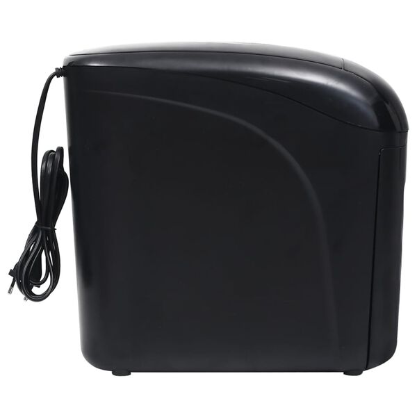 vidaXL papīra smalcinātājs, 10 loksnēm, gabaliņos, melns