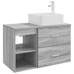 vidaXL Vannas istabas mēbeļu komplekts 2 pcs Pelēks Sonoma