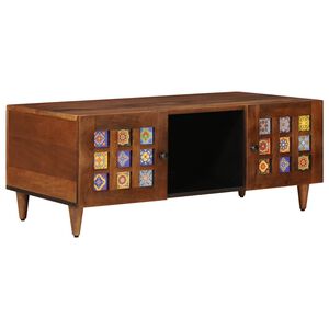 vidaXL Kafijas galdiņ&scaron; Brūna 100 x 54 x 40 cm Cieta mango koksne