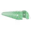 vidaXL siltumnīca ar tērauda rāmi, zaļa, 72 m&sup2;, 24x3x2 m