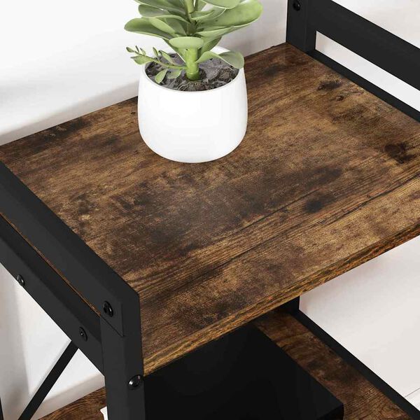 vidaXL Grāmatu plaukts Dūmaka ozols 40 x 30 x 50 cm Inženierijas koks