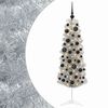 vidaXL Mākslīgā slaida Ziemassvētku egle ar bumbiņām 150 cm 150 LED