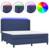 vidaXL LED gultas pamatne ar galvas klāju audums