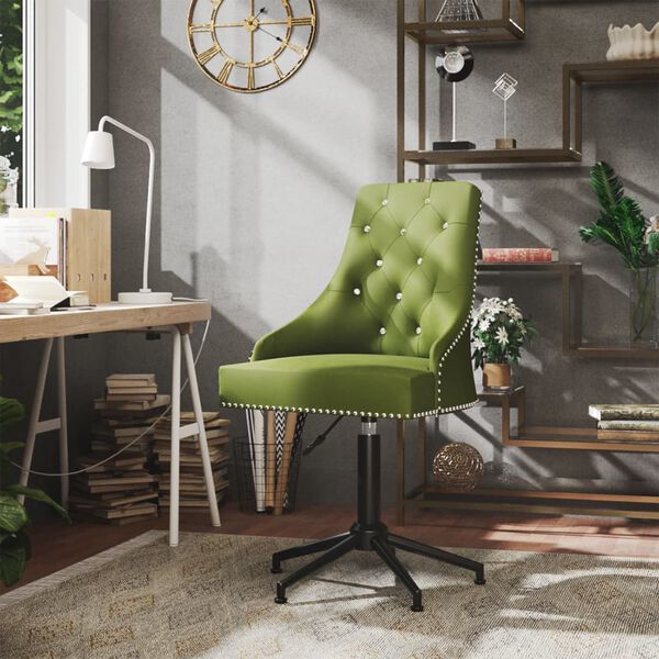 vidaXL grozāms virtuves krēsls, gai&scaron;i zaļ&scaron; samts