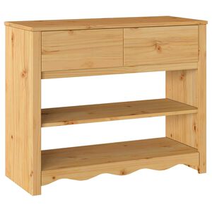 vidaXL Konsoles galds ar atvilktni Drammen Ozolkoka 89,5 x 37 x 73 cm