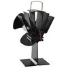 vidaXL karstuma izplūdes ventilators, 3 lāpstiņas, melns