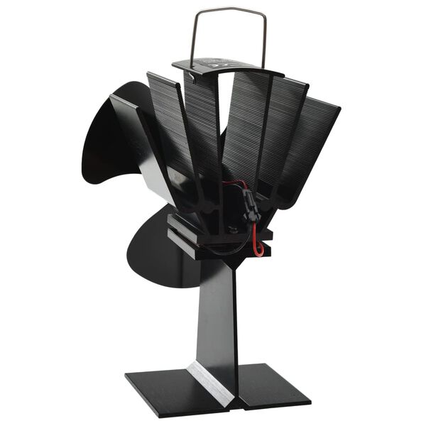 vidaXL karstuma izplūdes ventilators, 3 lāpstiņas, melns