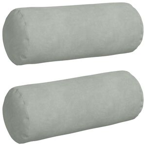 vidaXL Spilveni 2 pcs Gai&scaron;i pelēks &Oslash; 15 x 40 cm Korduroja audums