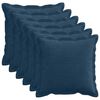 vidaXL Spilvenu pārvalks 6 gab. HOUTEN Tums zils 30 x 30 cm kordurojs