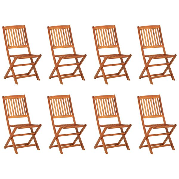 vidaXL 9-daļīgs dārza mēbeļu komplekts, 180x90x75cm akācijas masīvkoks